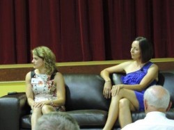 Liz Ellis and Jacqueline Freney on stage