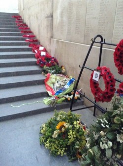 Wreath laid by Ruth