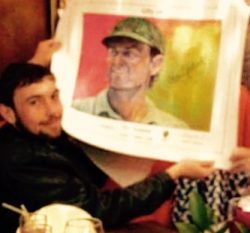 Ben receiving his print